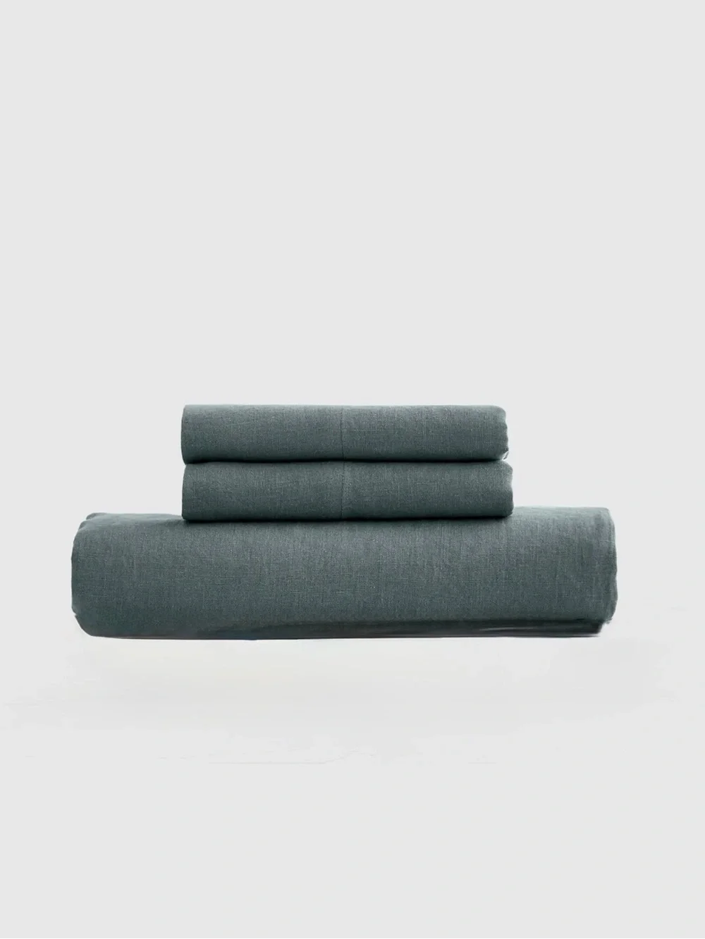 Quince - European Linen fitted sheet set - King Ocean Color